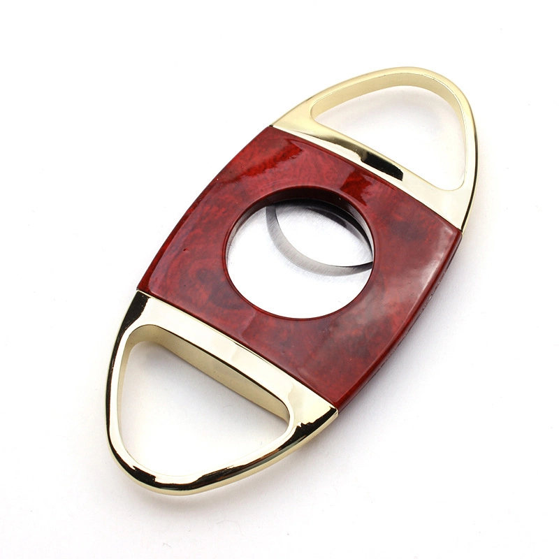 Zinc Alloy Cutters Modern Logo Scissor Red Metal Stainless Steel Cigar Cutter