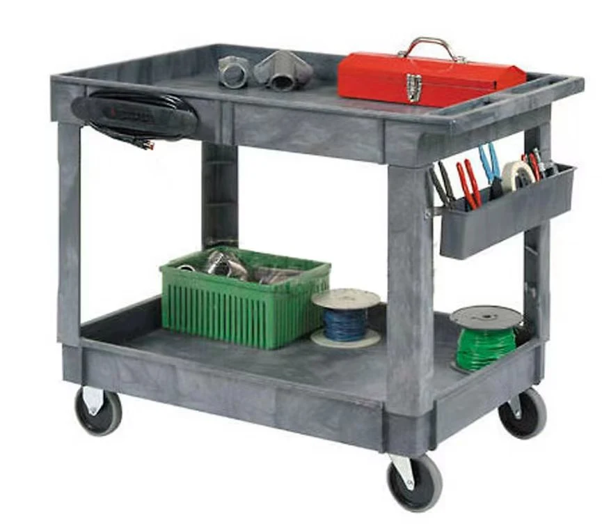 plastic Large Tray Top Service Cart (2 layers)