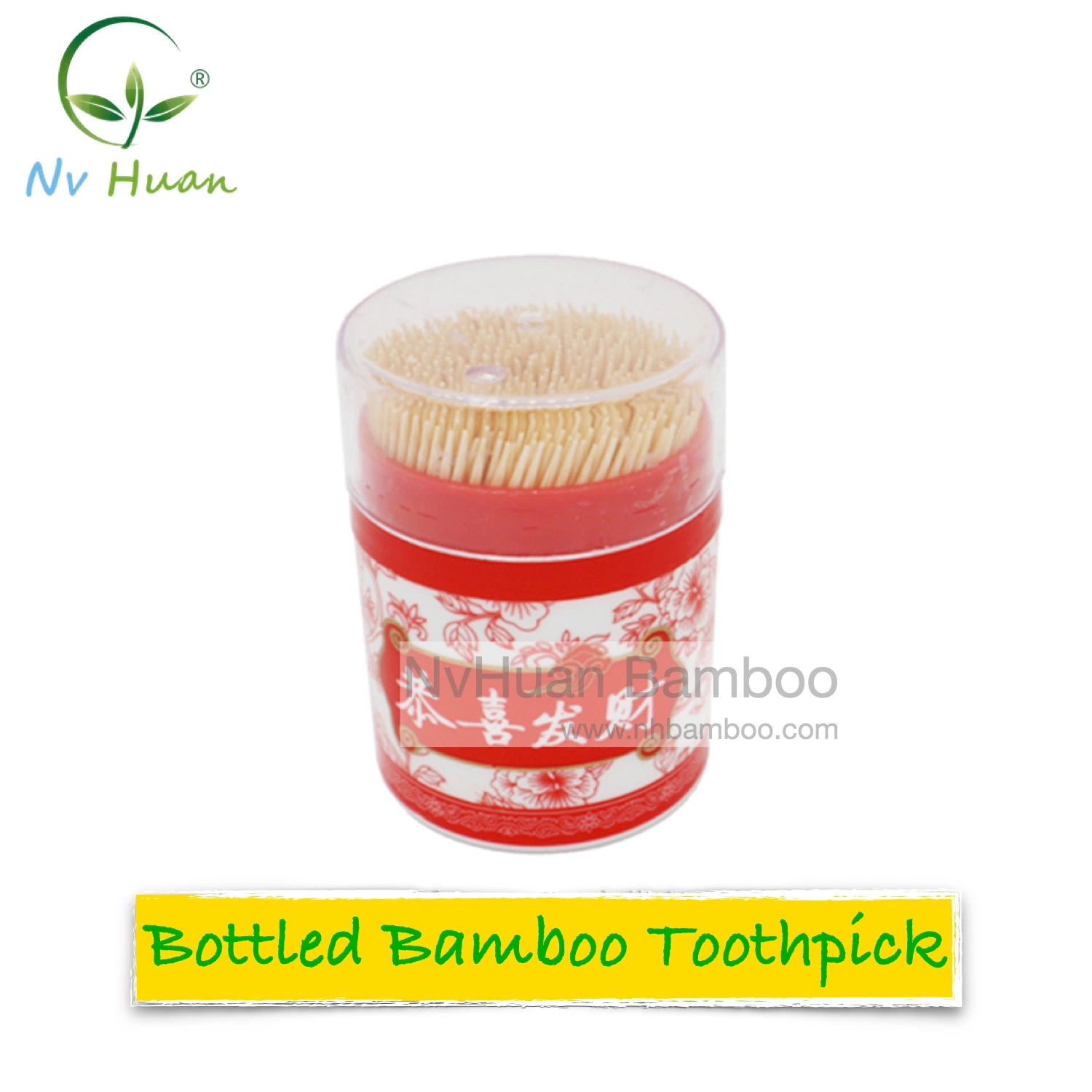 Bamboo Toothpick Individual Plastic Sleeve Toothpick