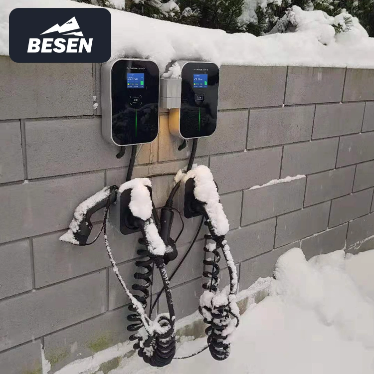 Fábrica de Besen ODM OEM 7kw 11kW 22kw Tipo 2 IEC62196 Vehículo eléctrico estándar Fast EV Cargador de coche Wallbox estación de carga