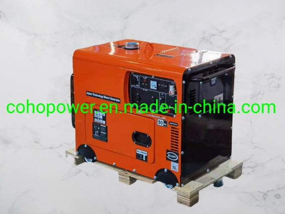 220V 50Hz/60Hz Super Air-Cooled Super Silent Diesel Generator 5kw for Sale