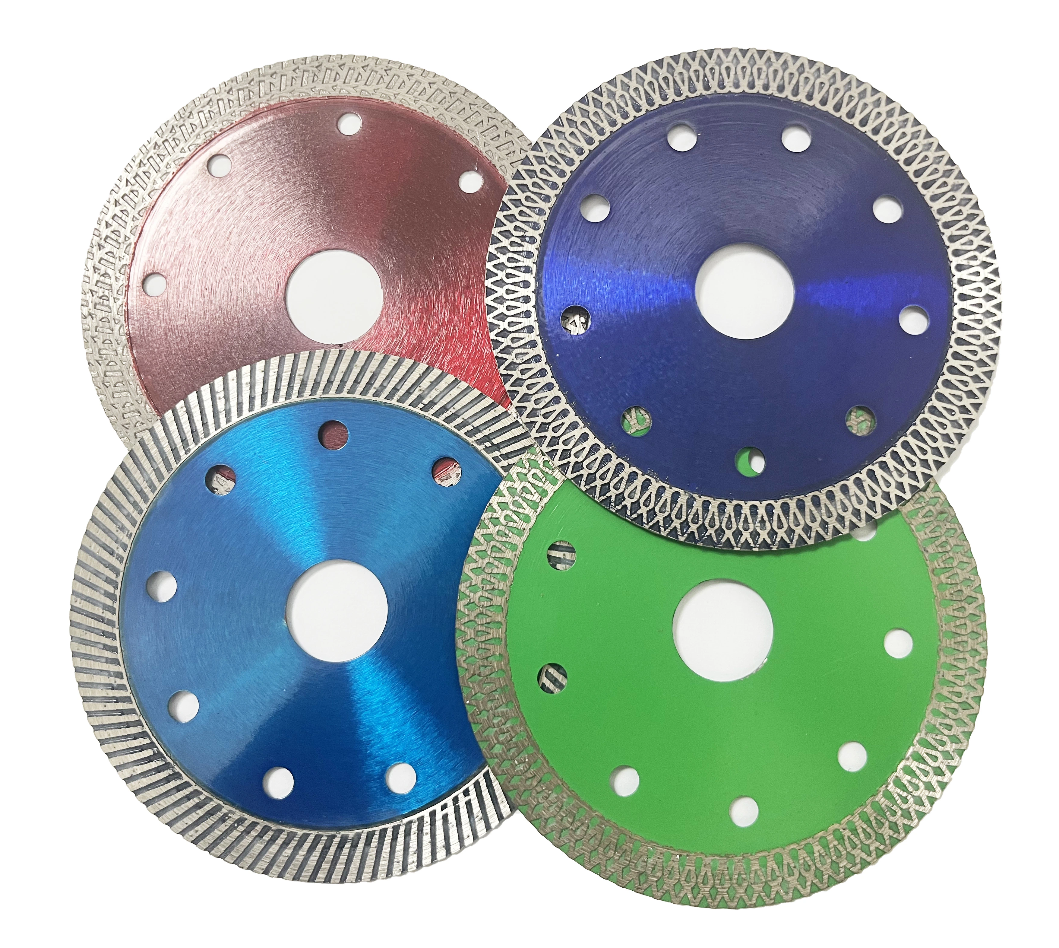 E-Well 110/115/125mm Hot Pressed Turbo X-Shaped Diamond Marble Saw Blade Diamond Cutting Disc for Tile Ceramics