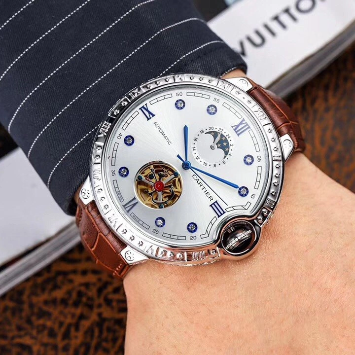 Luxury Stainless Steel Wristwatches Men Luminous Chronograph Hand Watch