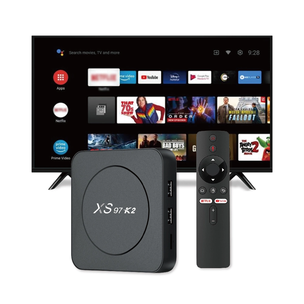 Tout nouveau Xs97 K2 Bt2.4G+5g WiFi 10 bits HDR 2+8GB ensemble Top Box TV numérique avec la qualité de vente en gros