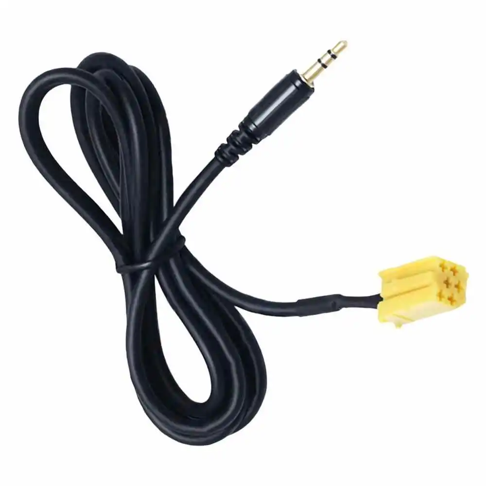 Car Aux-in Audio Cable 12V 3.5mm Jack to ISO Connector Auxiliary Input Adapter Aux Cable for FIAT Audio Cable