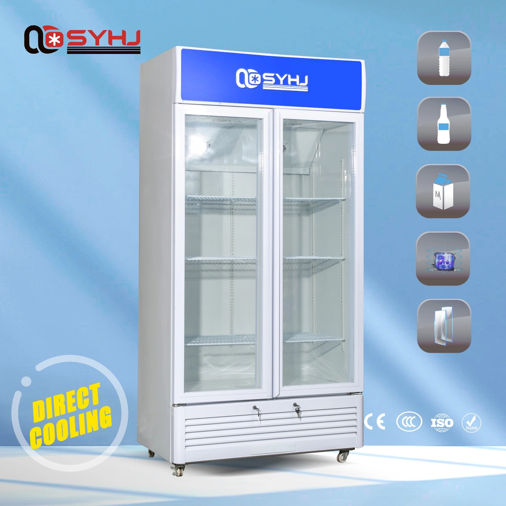 Vertical Showcase Upright Showcase Beverage Display Cooler LC-518