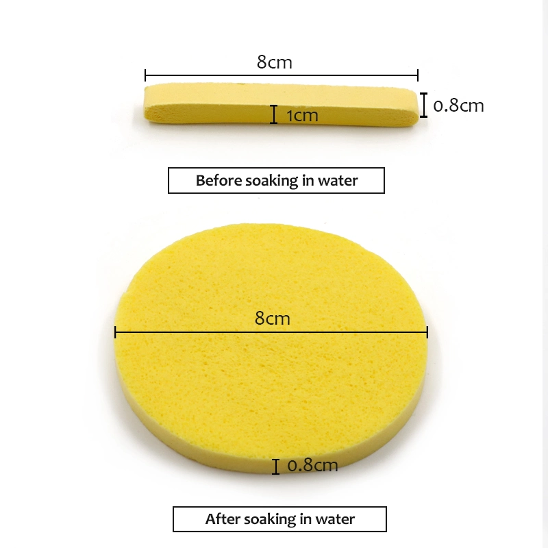 Facial Cleaning Sponges, Makeup Removal Sponge Cosmetic Compressed Cellulose