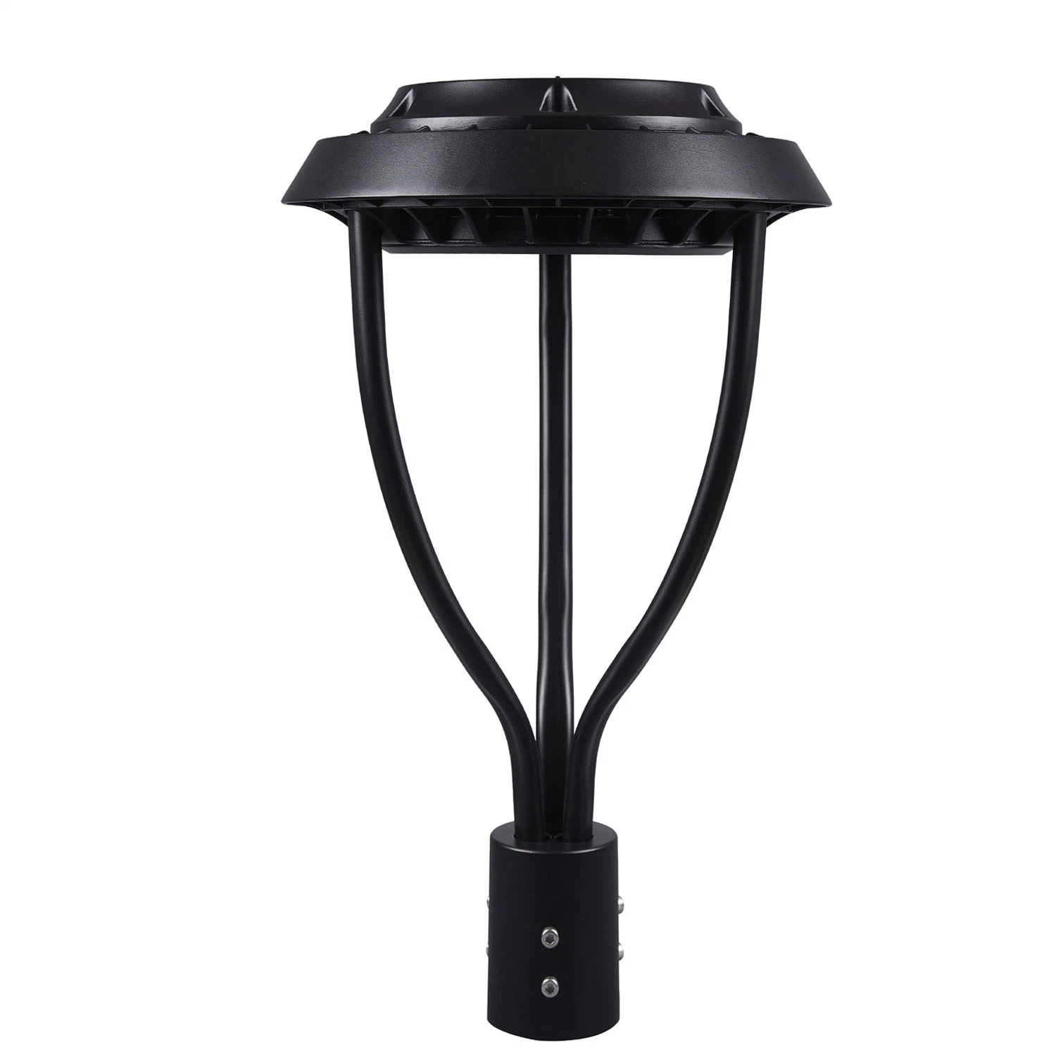 Outdoor Circular Area Pole Light 80W 12000lm 5000K Daylight IP65 Waterproof LED Post Top Light Fixture for Garden Yard Street Lighting