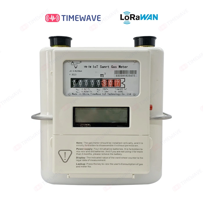 Compteur de gaz à ultrasons à puce avec télécommande et prépayé Lora/Lorawan/Nb, G1.6/G2.5/G4/G6/G10/G16/G25/G40/G65