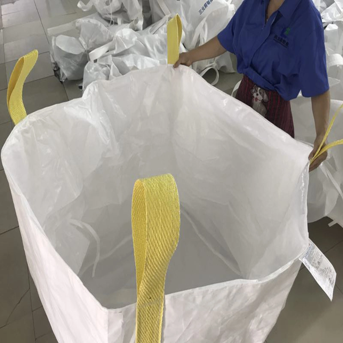 Recycling FIBC 500kg Bulk Bag Large Size Construction Wastesuper Sack Garden Dumpster 1ton Jumbo Bag Disposable Big Bag Skip PP Bag