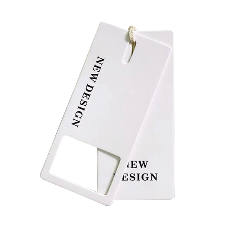 Luxury Custom Embossed Hang Tags 800GSM White Cardboard Garment Tags Clothing Labels