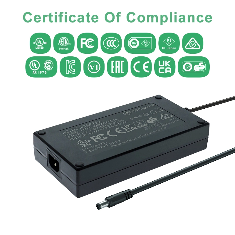 CE GS Ukca SAA UL FCC 24V 12A Power Adapter for Display Shelf