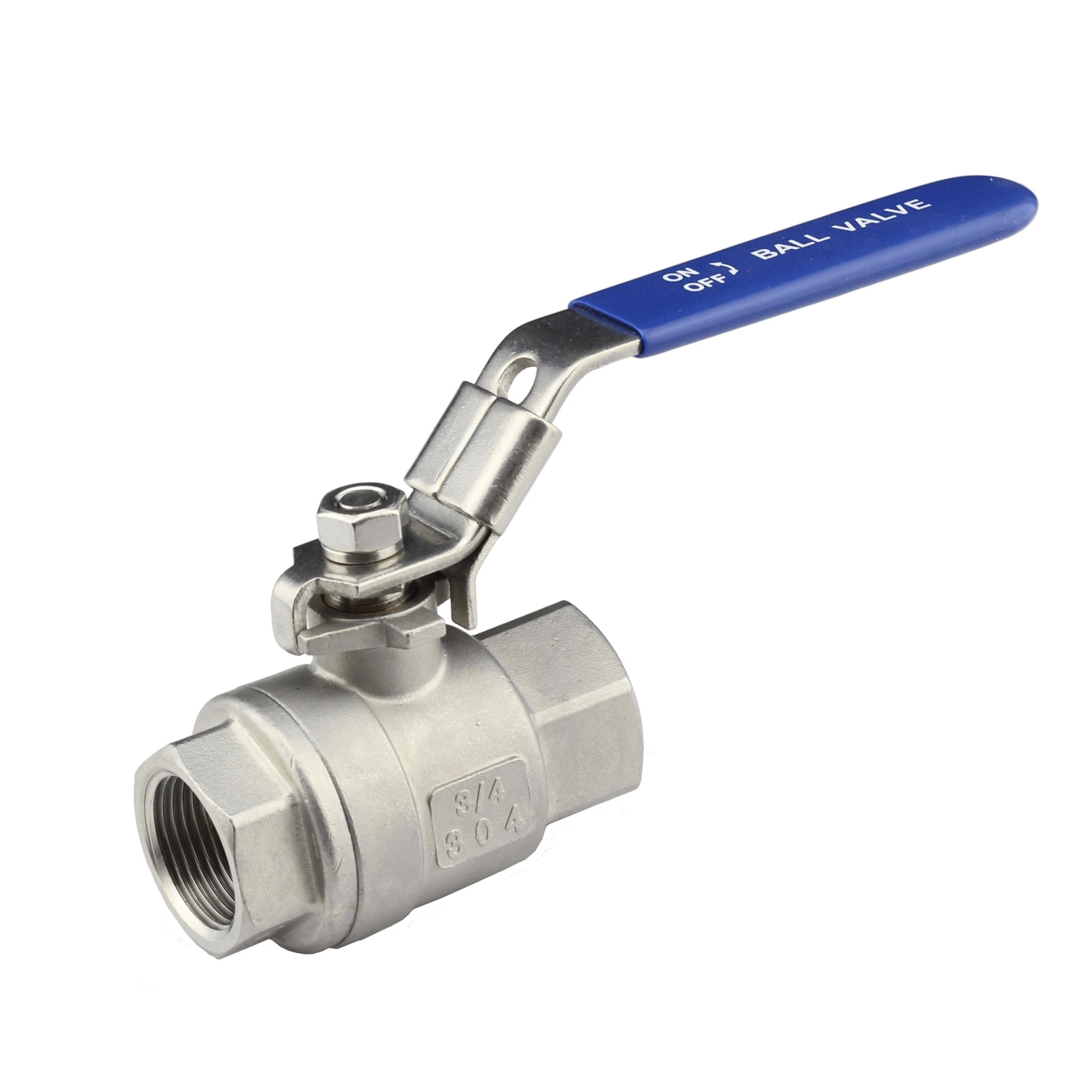 SS304 316 Stainless Steel Handle with Locking Internal Thread B211 2-PC Light Duty Ball Valve