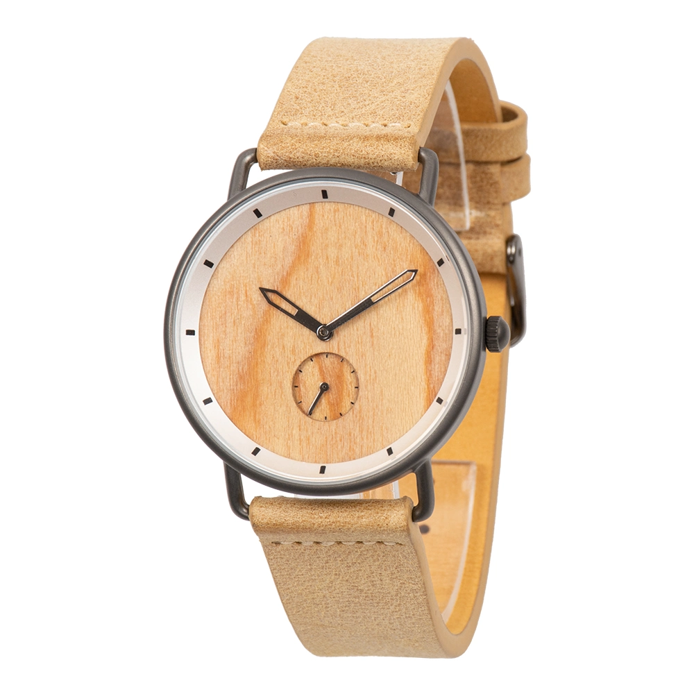 Metal Men Stainless Steel Back High quality/High cost performance  Japan Movt Quartz Wood Watch