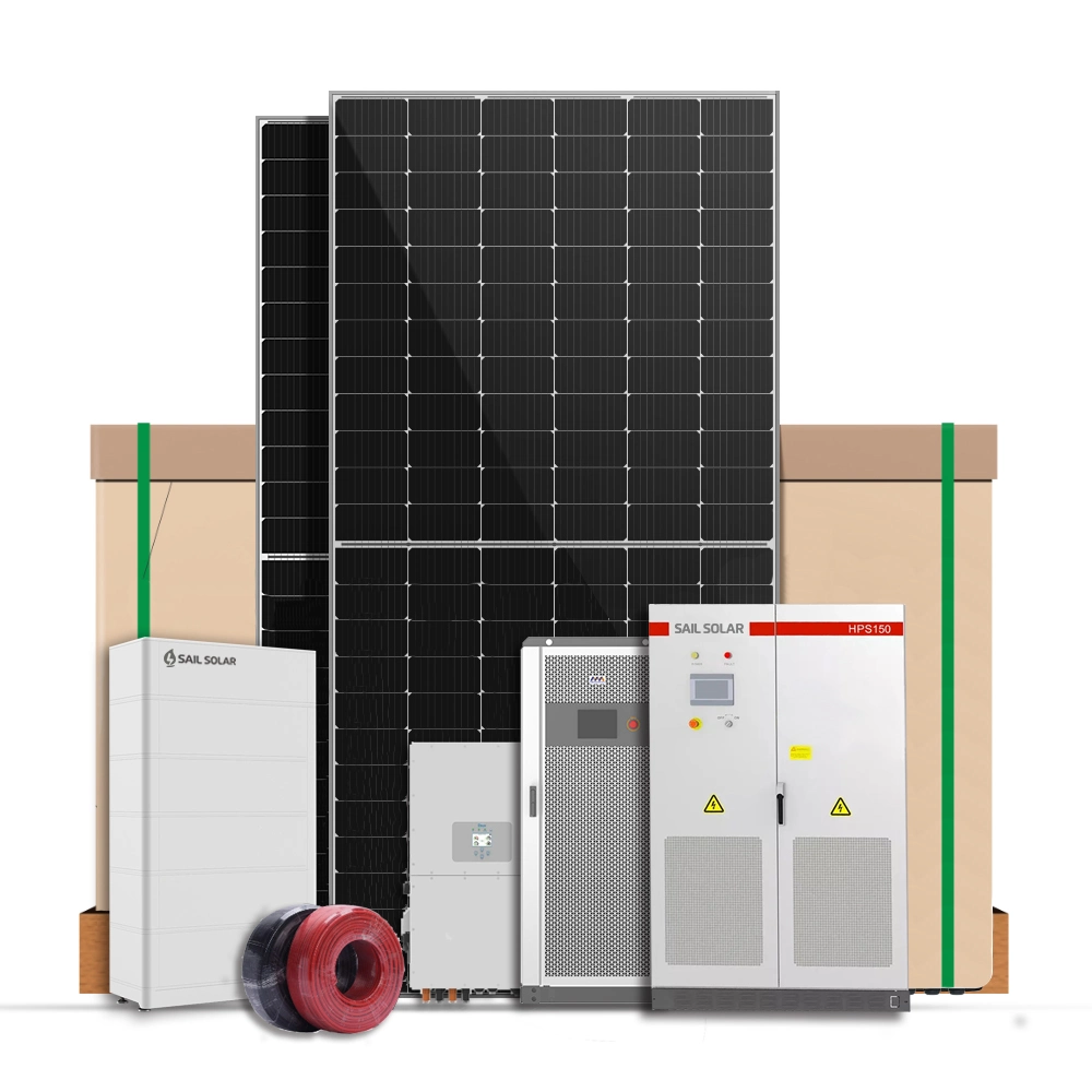 Voile Solar 50kw 60kw 70kw 80kw 90kw 100kw Hybrid Solar Système d'énergie coût moyen du système solaire domestique