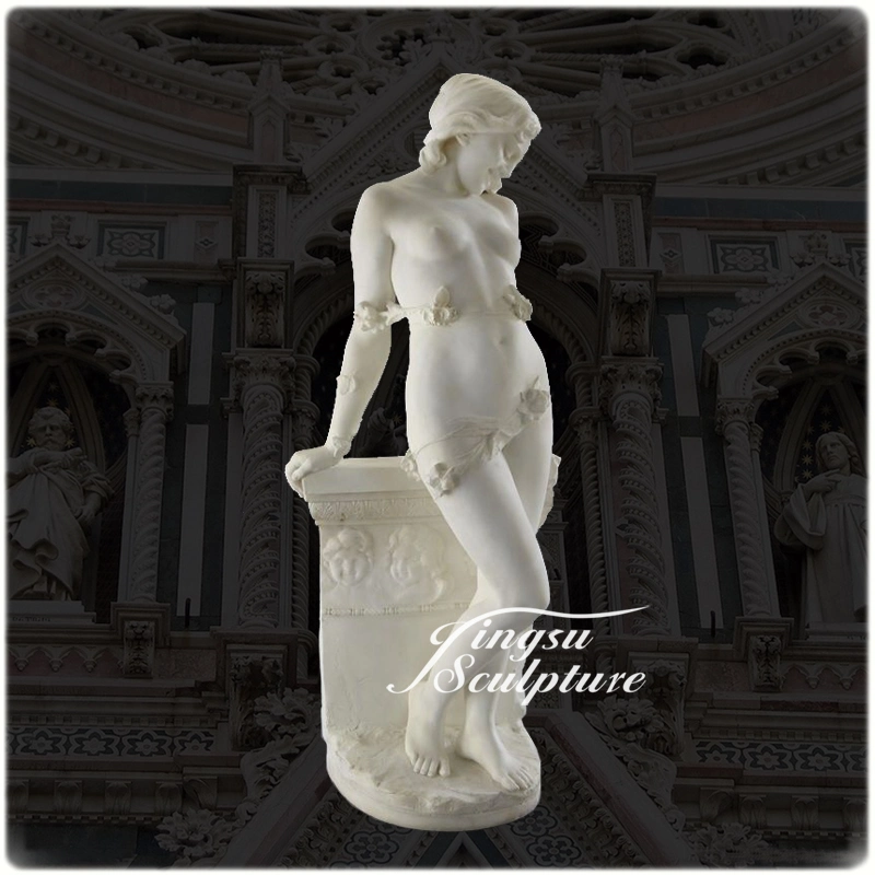 Heißer Verkauf Hand Geschnitzt Outdoor Marmor Nackt Frau Skulptur Statue