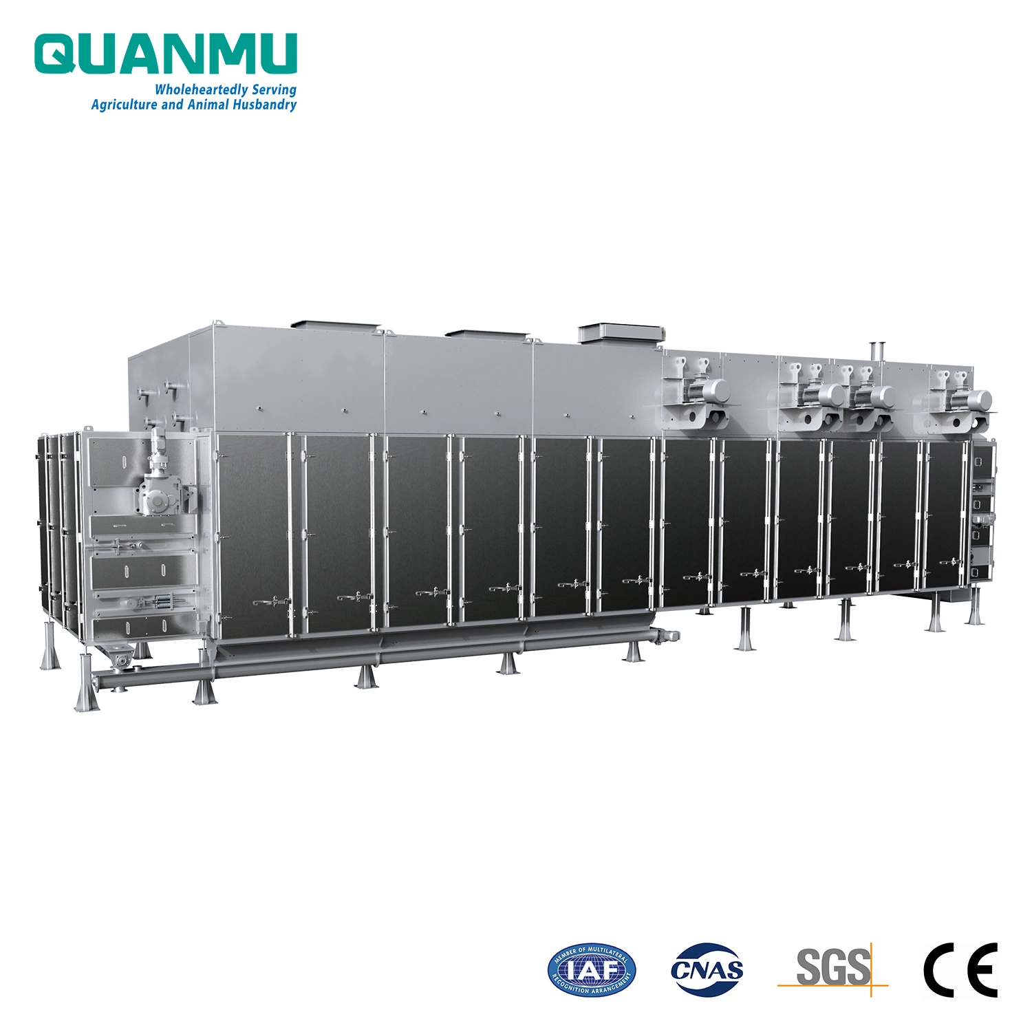 Best Price of Dry Dog or Cat and Pet Food Pellet Belt Type (3000mm width) Steam Drying Machine in Food Machine