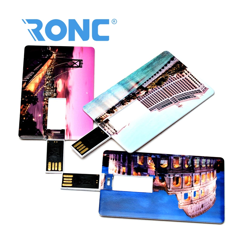 Competitive Price Customized Business Gift Logo Printing USB Flash Pendrive 16GB 32GB Plastic Key Credit Card USB Flash Drive