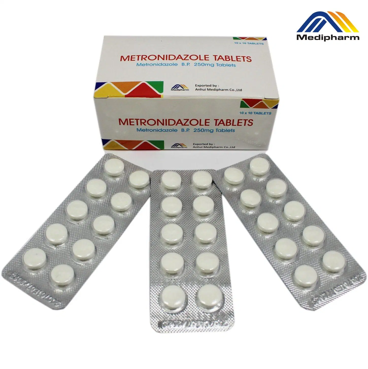 جهاز لوحي من Medipharm Metronidazole مع 200 ملغ، 10*10 علامات تبويب/صندوق