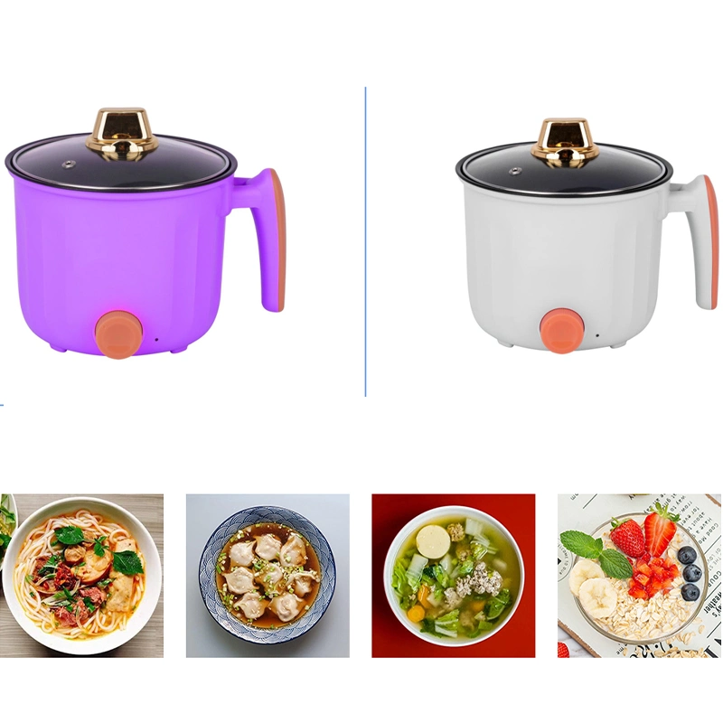 Hausgeräte ktchen Verwenden Lebensmittel Kochen Kochtopf Kochtopf mit Dampfgarer 1,5L Multifunktionaler tragbarer Topf zum Kochen