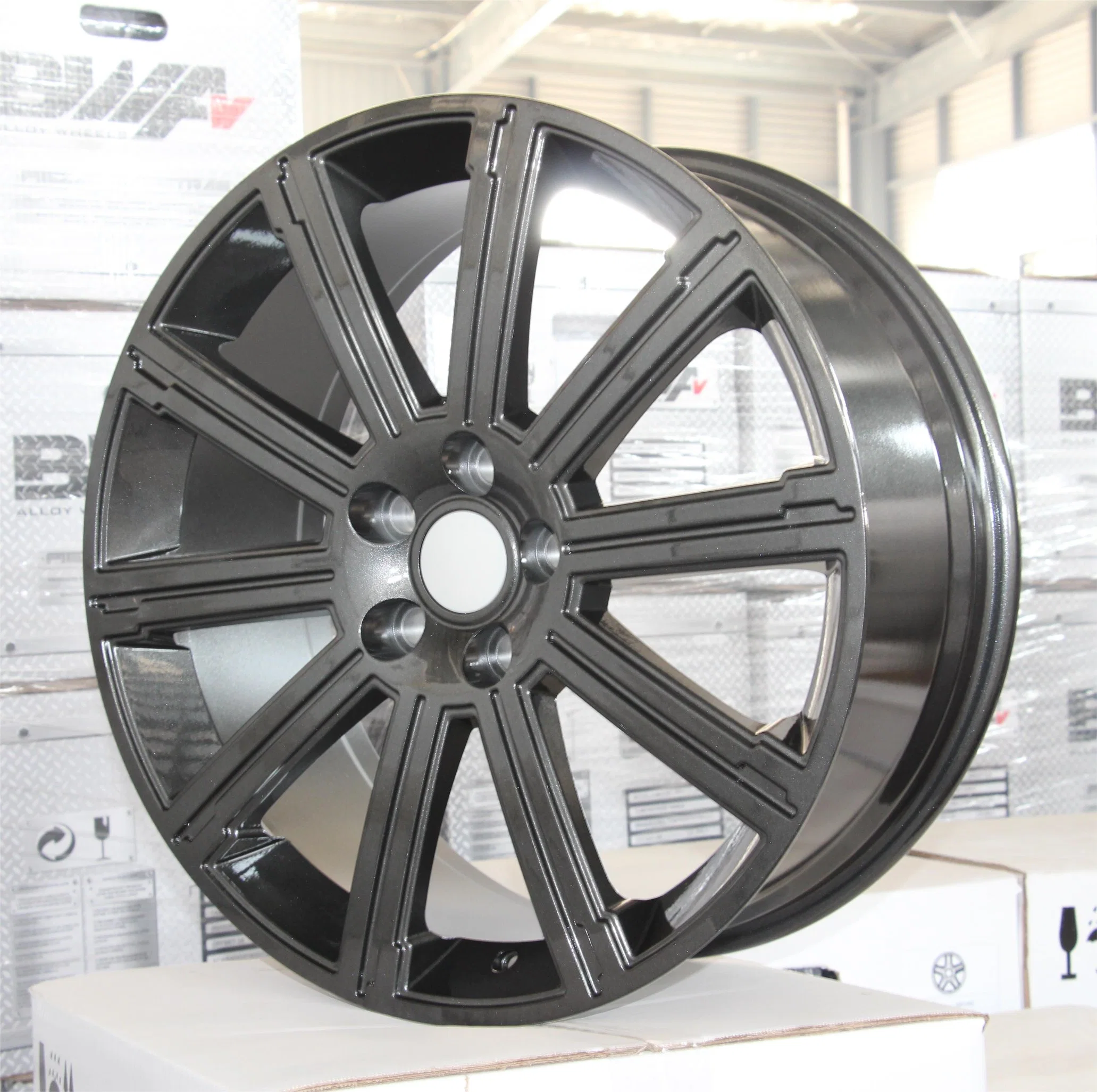 5 Holes Gun Metal Car Alloy Rim Replica Wheel