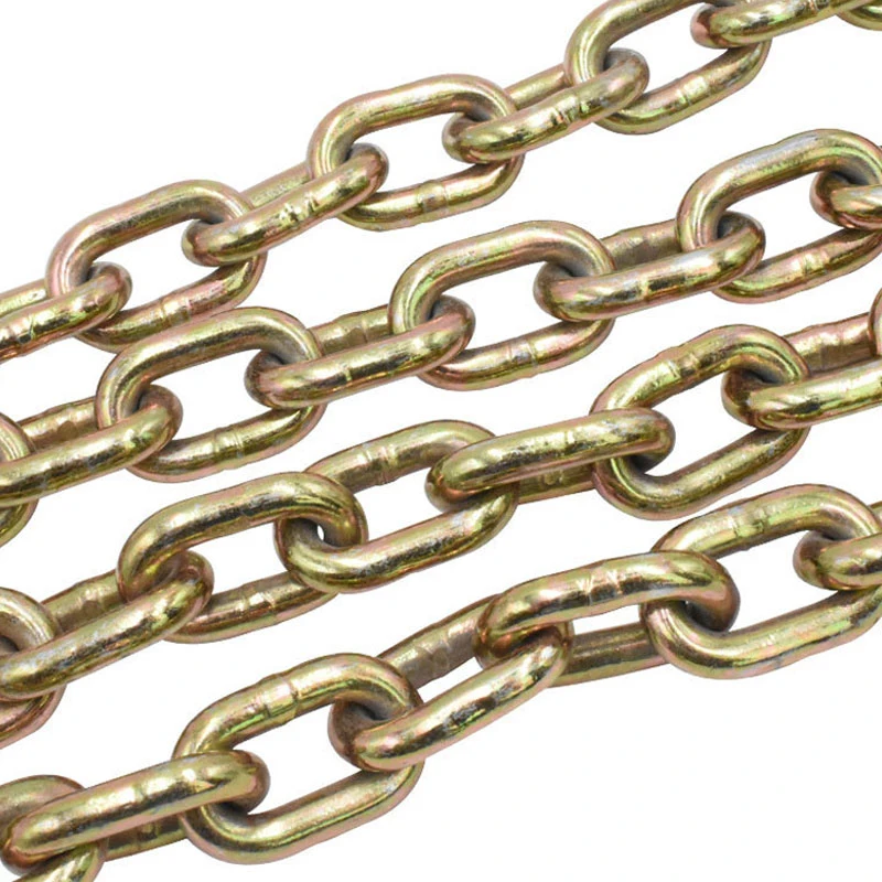 Yellow Chromated Galvanized Gold Zinc Plated Alloy Steel G70 Transport Chain