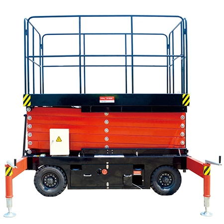 Fully Electric Self Propelled Work Platform Aerial Lift Platform Hydraulic Scissor Lift Stick Control