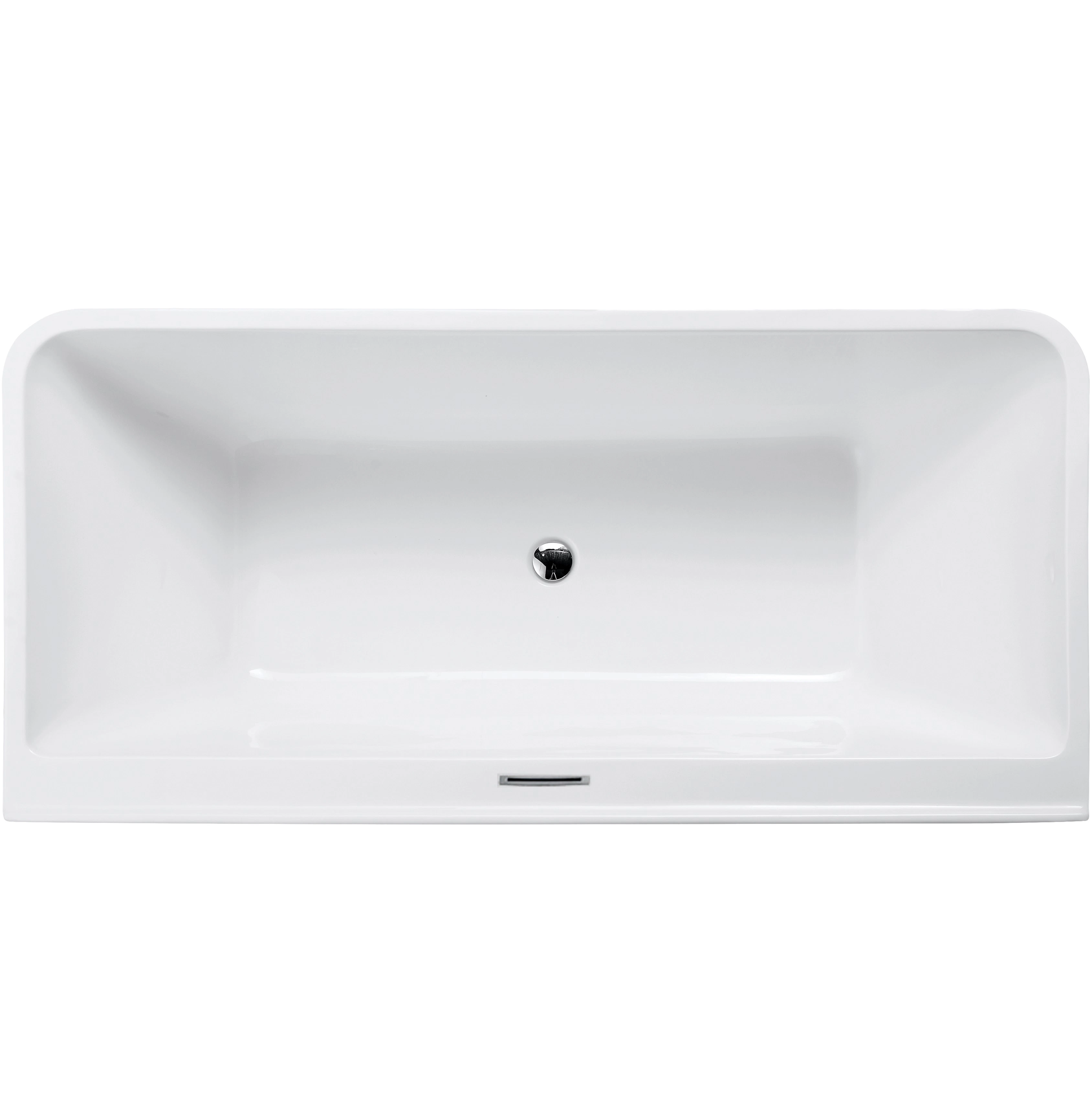 Hotaqi Sale Glossy White Acrylic Shower Bathroom Corner Freestanding Bathtub