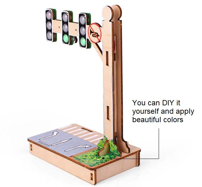 Steam Traffic Light Science Educational Toy DIY