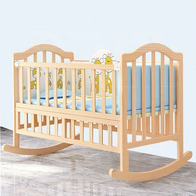 Maßgeschneiderte moderne Günstige Naturholz Baby-Schlafbett für neu Geboren