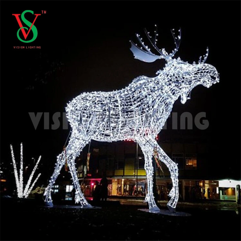 Outdoor Customized Santa in Sleigh Horse Carriage for Decoration