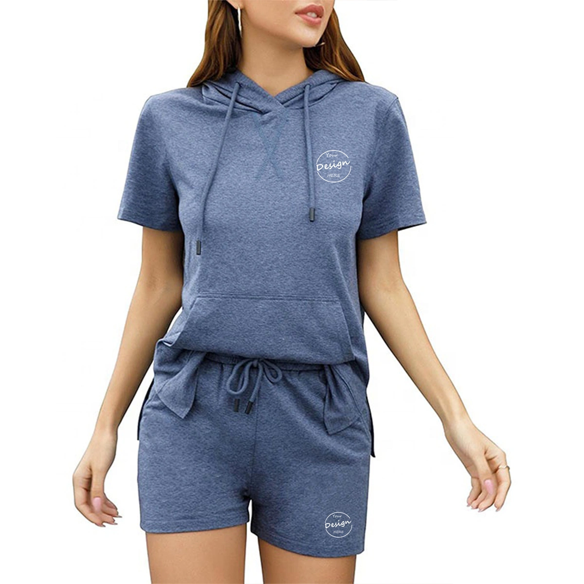 Short d'été New Loose Short taille haute deux pièces mode Ensembles de vêtements de sport de loisirs pour Femme