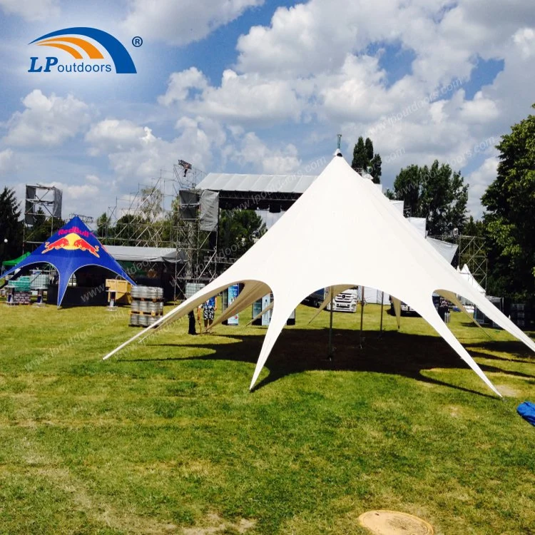 16m White PVC Aluminum Beach Promotion Star Shade Tent