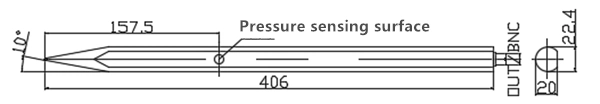 Teste de explosão de campo livre medição de pressão de onda de choque pneumático piezoelétrica Sensor de pressão de 5 MPa (PFY033)
