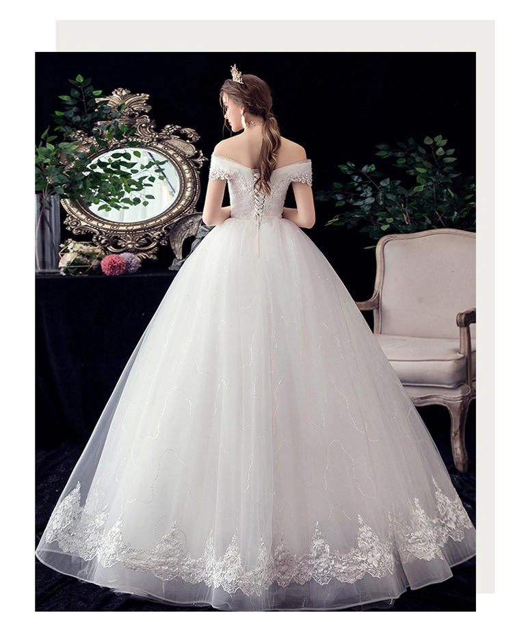 2021 New Western Strapless Hot Bridal Dress Lace Wedding Dress Bride Gowns Trailing Vestido De Noiva