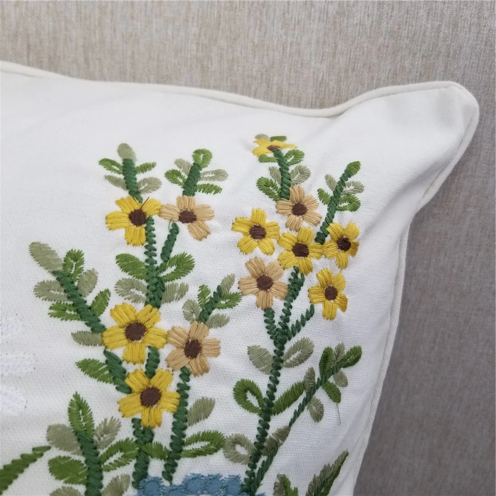 New Embroidery Cushion Cover Office Sofa Back Bed Car Pillowcase, New Fashion European Luxury Jacquard Pillow Case