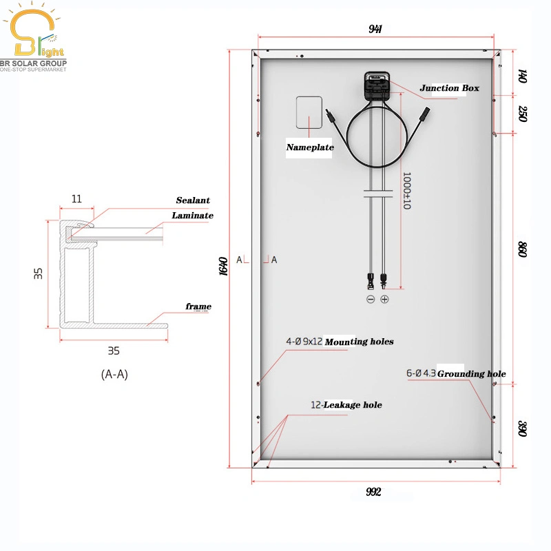 Power System RoHS Approved Bright China Panel Price Solar Module Br-M380~670W