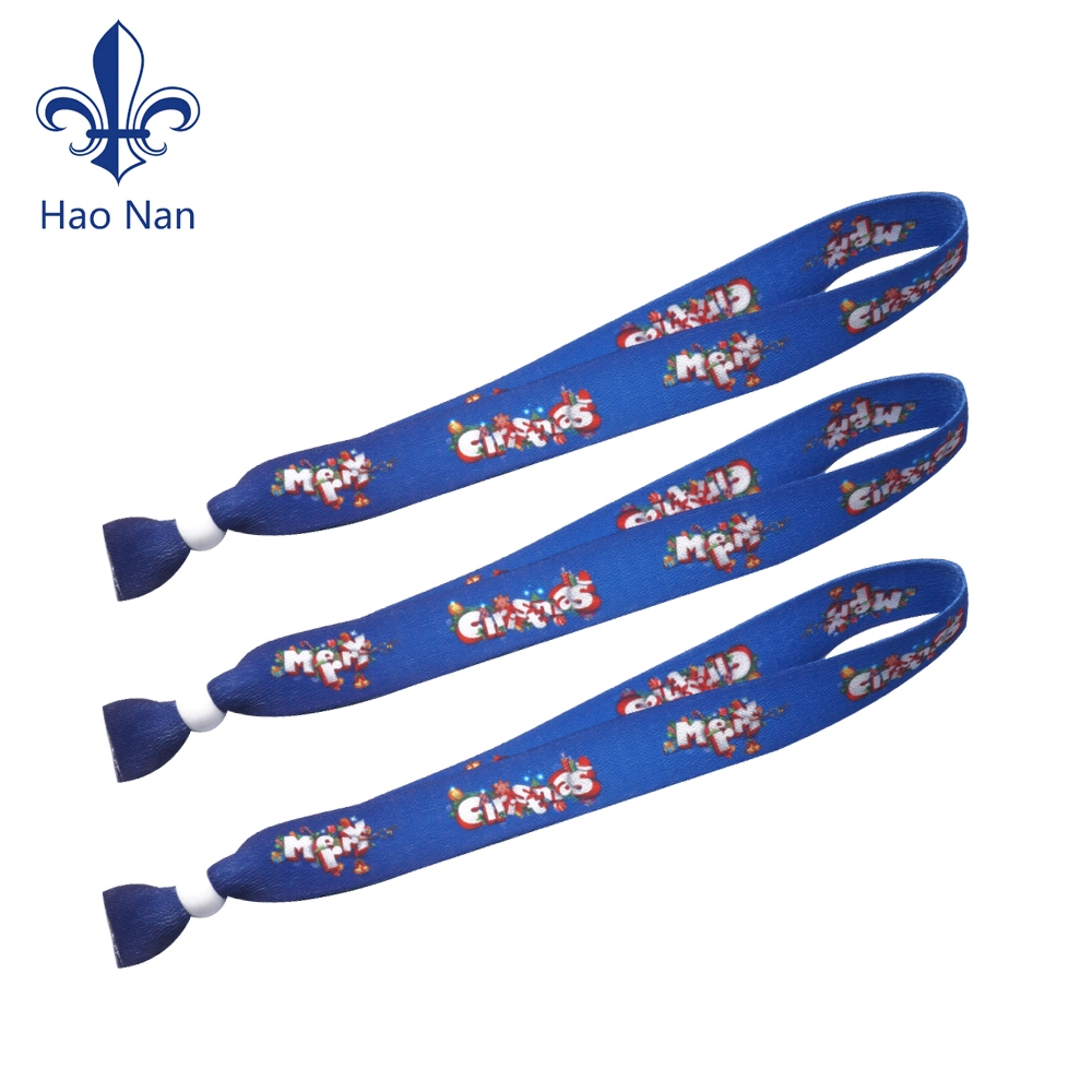 Factory Supply Flat Customized Fabric Woven Wristband with Logo