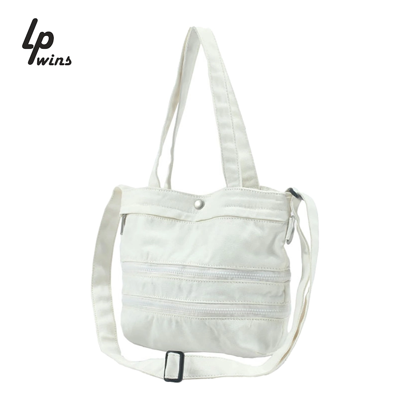 Sac shopping personnalisé personnalisé de luxe en coton toile sac fourre-tout mignon