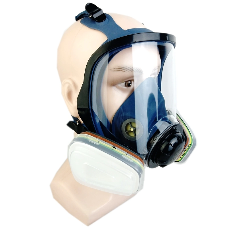 Pleine masque respirateur en136 Le filtrage de sécurité active double certification respirateur de masques faciaux