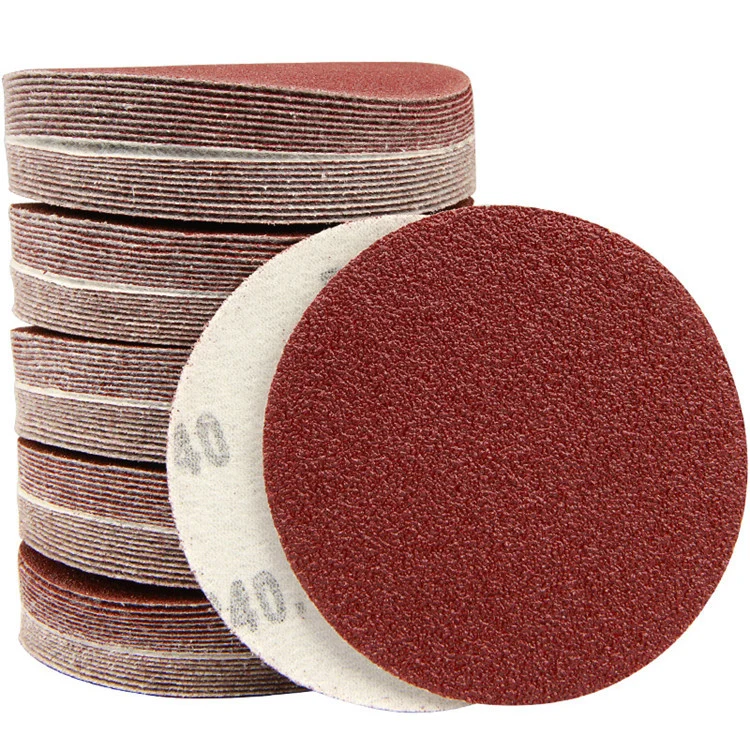 Self-Adhesive Sandpaper Discs Red Aluminum Oxide Sand Paper for Polishing and Sanding