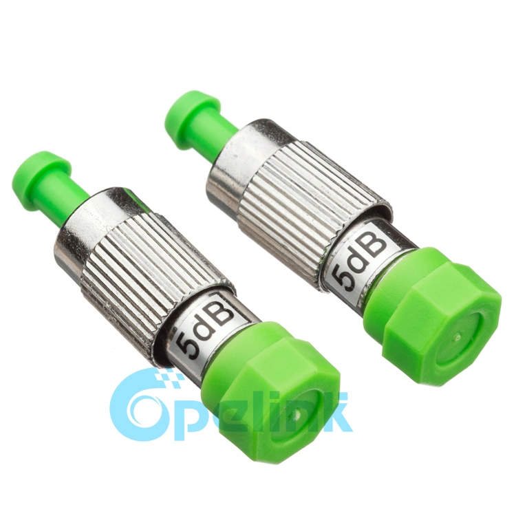 FC/APC Optical Fixed Attenuator Plug-in Fiber Optic Attenuator, Male-Female, Singlemode