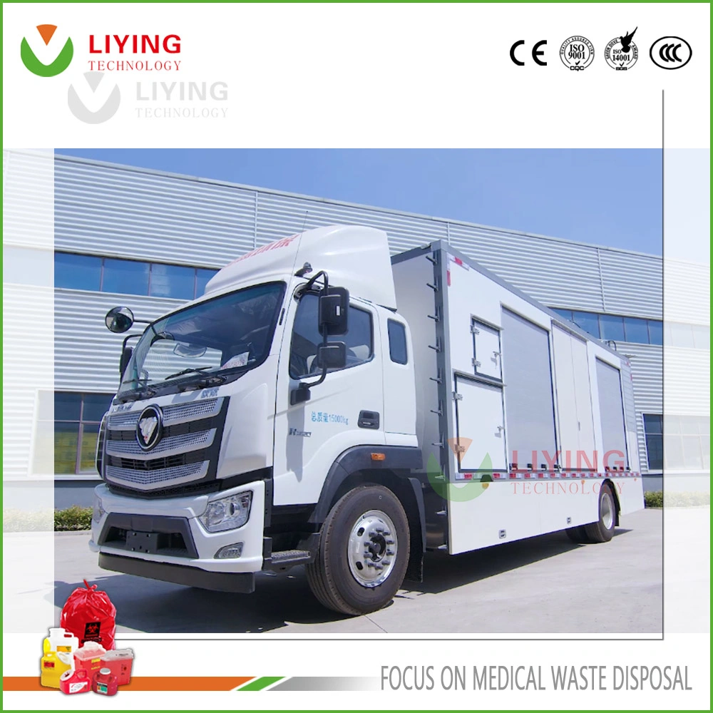 Mobile Biohazard Medical Waste Industrial Clinic on-Site Microwave Steam Processing System