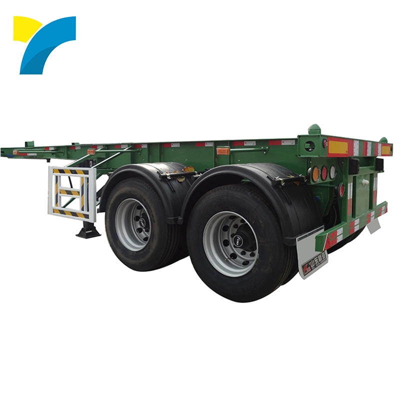 Domi 3 Axle 40FT 20FT Skeleton Semi Trailer 20FT 40FT 45FT Container with Locks