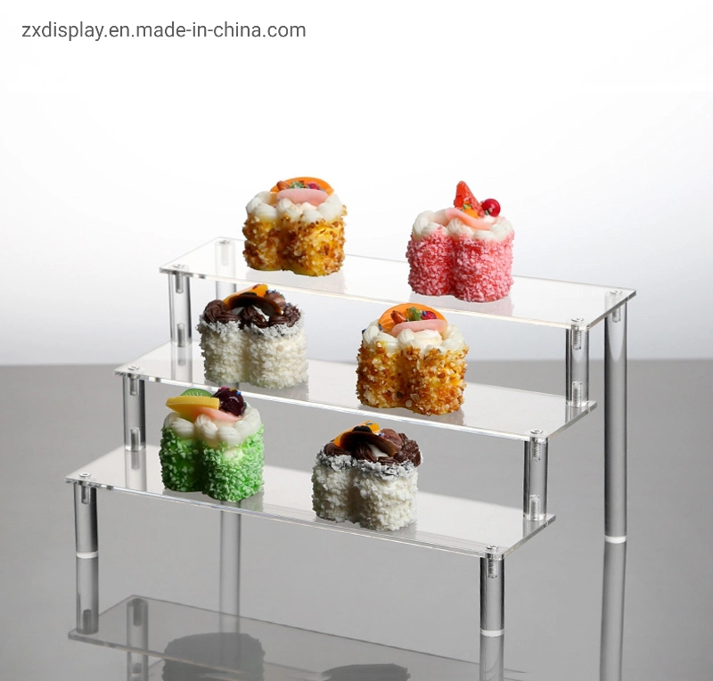 Large Capacity 3 Layers Acrylic Figure Set Display Rack Cup Cake Stand