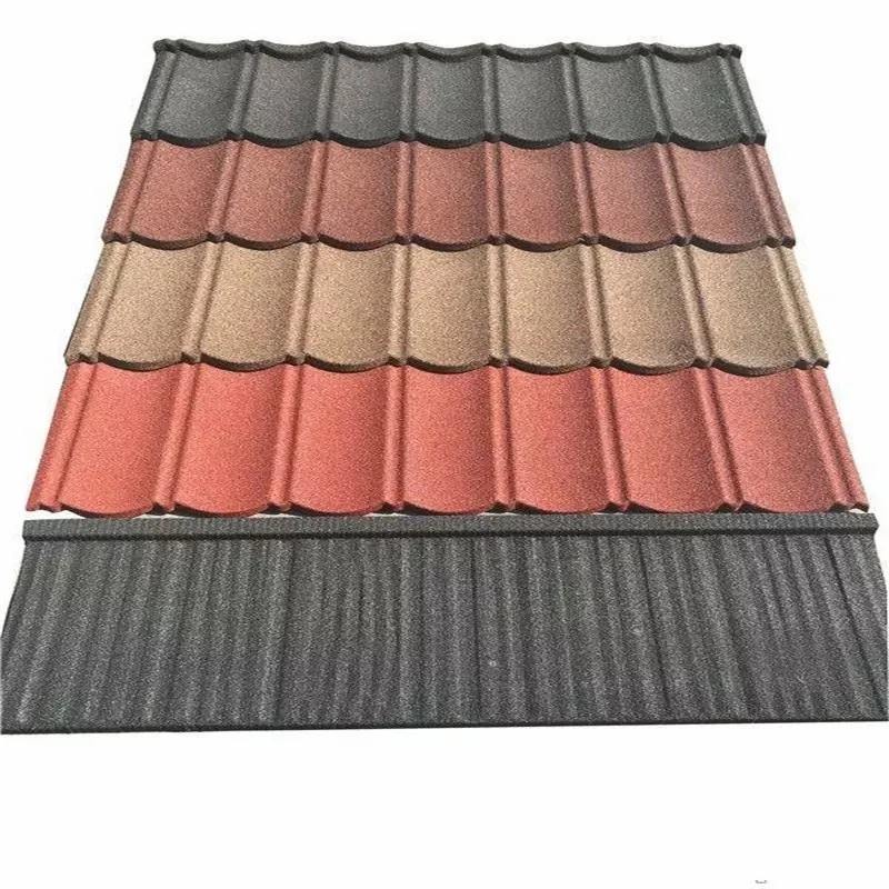 Anti-Fade 0.3-0.45mm Color Natural Stone Chips Coated Mosaic Roofing Aluminum-Zinc Alloy Sheet Metal Tile