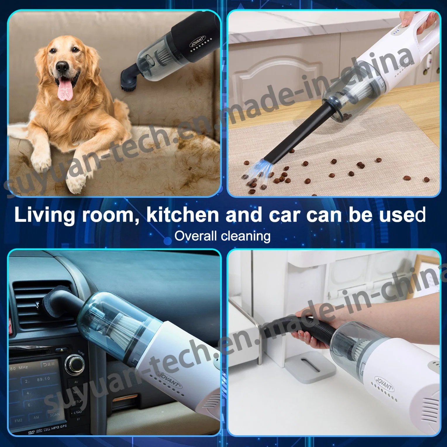 Mini Portable Cordless Handheld Vacuum Cleaner for Car and Household with 8000PA High Suction