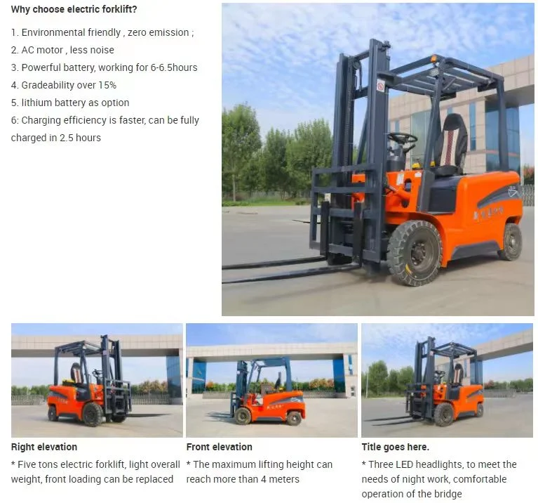 Factory Price Mini Electric Forklift 1 Ton 2 Ton 2.5ton 3 Ton Lifting up 3m-7m High Life Lithium Battery Warehouses Hydraulic Forklift