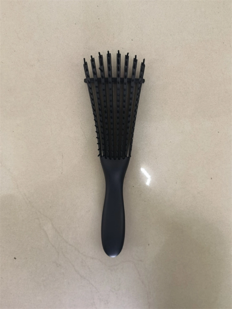 Plastic Rows Woman Curly Hair Detangler Brush Detangling Hair Brush