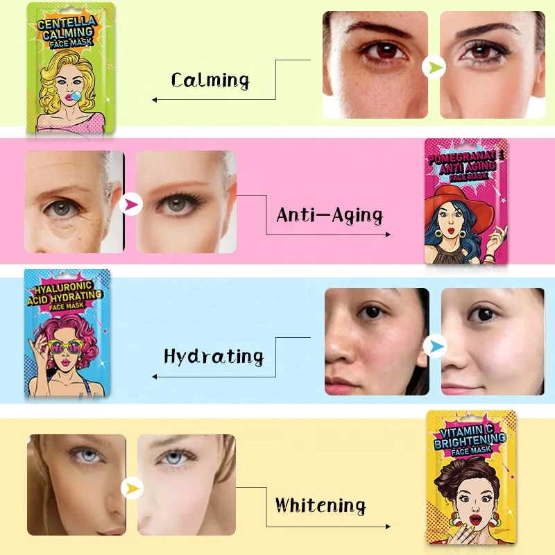 OEM Kühlung und beruhigende Enhanced Absorption Beauty Gesichtsmaske Haut Pflege Beauty Sheet Maske Feuchtigkeitsspendende Koreanische Gesichtsmaske